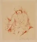 Junge Frau mit Haube