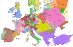 Europa und Eurasien am Ende der Herrschaft von König Matthias Corvinus von Ungarn um 1490