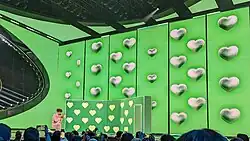 Reiley singt sein Lied „Breaking My Heart“ auf der Bühne zur Probe des zweiten Halbfinales des Eurovision Song Contest 2023, am 10. Mai 2023 in der Liverpool Arena in Liverpool, UK. Er tritt an für Dänemark.