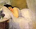 Eva Gonzalès: Frau in Gelb und Weiß, 1876