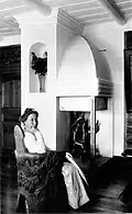 Eva Bonnier in der Villa Jungfruberget, ca. 1905