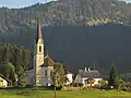 Evangelische Kirche Gosau mit Pfarrhaus