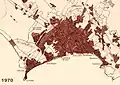 Stadtgebiet von Lima und Callao um 1970
