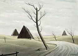 Neue Sachlichkeit: Ewald Schönberg (1882–1949): Vorfrühling im Zinnwald.