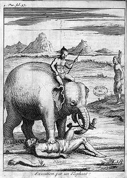Darstellung aus einem, (1681) von Robert Knox veröffentlichten, Bericht über seine Zeit im Königreich Kandy