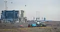 Der Rollout der Rakete am 23. September 2014