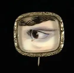 Das Auge von Maria Fitzherbert als Aquarell auf Elfenbein