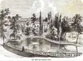 Zeichnung von Schloss und Park (1860)
