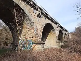 Bogenbrücke der Braunschweigischen Südbahn über die Innerste bei Salzgitter-Ringelheim