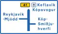 Vorausliegende Zielorte als Straßenkarte (innerhalb der Hauptstadt)