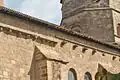 St-Junien.Wehrattika, Langhaus, Südseite, Dach später höher gelegt