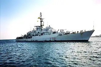 Carabiniere (F 581) während eines Besuches in Málaga