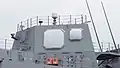 Antennen des FCS-3A am achteren Aufbau