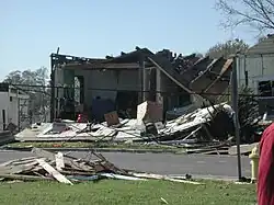 Verwüstungen in Columbus infolge des Tornados 2002