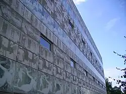 Fotobeton-Fassade der Bibliothek der Fachhochschule Eberswalde, Herzog & de Meuron