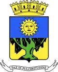 Sonnenfigur im Wappen der Gemeinde Beaulieu-sur-Mer, Frankreich