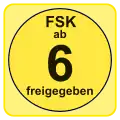Altersfreigabelogo für Medien in Deutschland von de:Freiwillige Selbstkontrolle der Filmwirtschaft seit Dezember 2008 ab 6