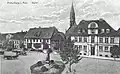 Marktplatz mit Rathaus um 1900