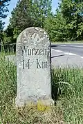 Grenzübergangsstein Schildau / Wurzen bei Falkenhain
