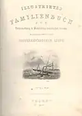 Familienbuch IX. Band, Titelblatt: Triester Leuchtturm