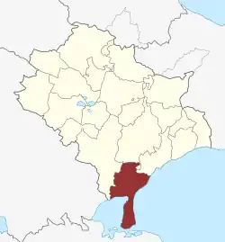 Lage des Roholte Sogn in der Faxe Kommune