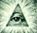 Das allsehende Auge, wie es auf der Rückseite des Dollar-Scheins zu sehen ist.