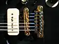 TP6-Saitenhalter mit Feinstimmern, Ansicht von oben (Modell: Gibson Little Lucille).