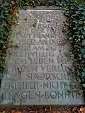 Gedenktafel in der Friedberger Anlage