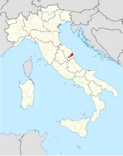 Lage innerhalb Italiens