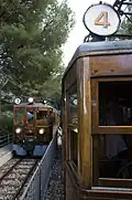 Kreuzung zweier Züge unterwegs.