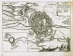Plan der Festung Landau von 1702