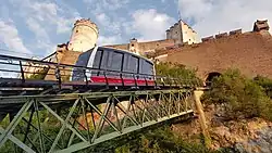 Brücke oberhalb der Ausweiche (aktuelle Garnitur)