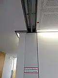 Feuerabschluss im Flur eines Institutsgebäudes
