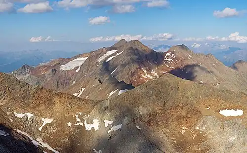 Blick vom Becherhaus aus westlicher Richtung zu den Feuersteinen