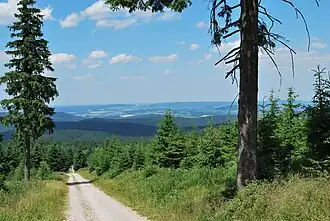 Blick in nördliche Richtung nach Crottendorf im oberen Zschopautal