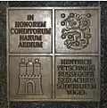Gedenktafel im Treppenhaus