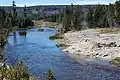 Der Fluss unweit des Old Faithful