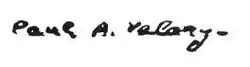 Unterschrift Paul Valéry