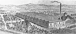 Rüsch-Produktionstätte in Rommelshausen (Briefkopf von 1910)