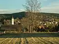 Ortskern von Fischbach mit Pfarrkirche