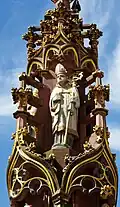 Obere Hälfte mit den vier lateinischen Kirchenlehrern, hier Bischof Augustinus
