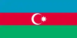Aserbaidschanische Flagge zur Zeit des Muslimkonzils, Baku 1917