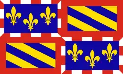 Flagge der früheren Region Burgund