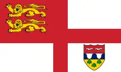 3:5 Flagge des Vorbesitzers von Brecqhou, der Matchans