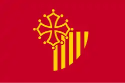 Flagge der früheren Region Languedoc-Roussillon