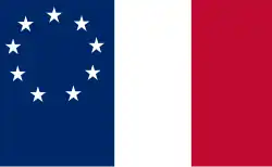 Flagge des „Revenue Service“ der Südstaaten (CSA) während des Amerikanischen Bürgerkrieges
