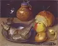 Georg Flegel: Stilleben mit Hering und Bartmannskrug