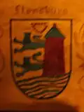 Das Stadtwappen im ehemaligen Wein- und Ratskeller, dem heutigen Gnomenkeller