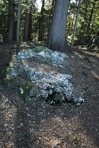 Anstehender Feuerstein und -splitter auf dem Flinsberg