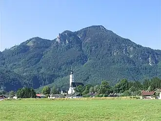 Großer Riesenkopf (rechts), Maiwand (Mitte), Rehleitenkopf (links), Flintsbach (vorne)